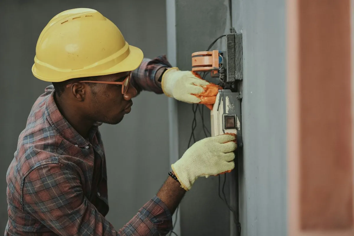 Industrial LT switchgear and cable busbar installation